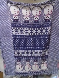 Snowman Needlepoint Throw