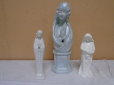 3 Virgin Mary Statues