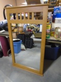 Oak Mission Style Wall Mirror