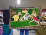 Vintage Dogs Billards Tapestry