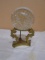 Godlinger Silver Art Co/ Paperweight on Brass Stand