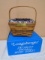 1990 Longaberger J.W. Collection Berry Basket w/ Liner-Protector and Box