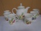 Fruit Tea Pot w/ 6 Matching Cups