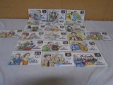 20 First Day of Issue TV Show Stamps w/ Envelopes