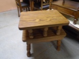 Heavy Wood End Table