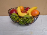 Wire Bowl of Fruit