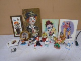 Large Group of Clown Collectibles