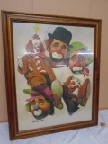 Signed Oberstein Clown Print