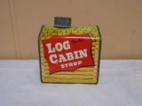 Vinage Log Cabin Syrup Tin Bank