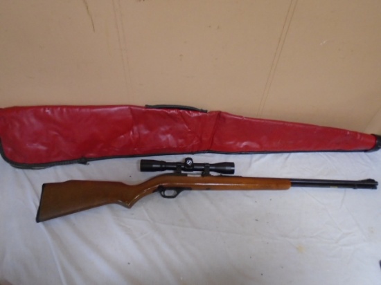 Marlin Firearms Model 60 22LR Bolt Action Tube Fed Rifle w/ Bushnell Scope and Soft Side Case