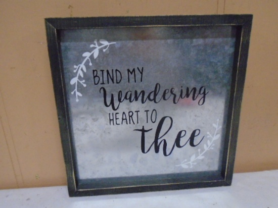 Wood Framed Galvanized Metal Sign