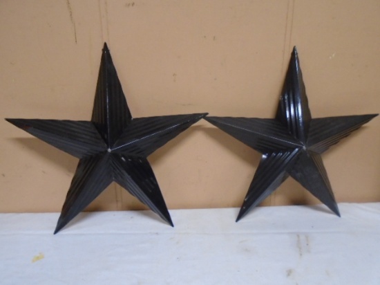 2 Matching Metal Star Wall Décor Pieces