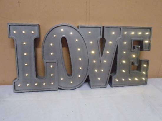 Lighted Love Wall Art Piece