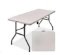 6ft Portable Folding Plastic Dining Table w/ Handle, Lock