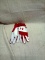 Under Armour Red and White Youth Md Batting Gloves