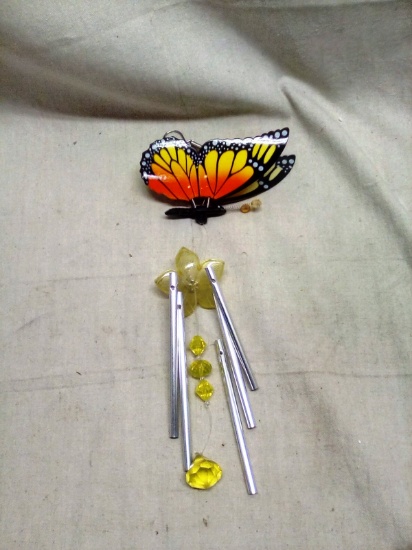 Orange and Yellow Butterfly Wind Chime