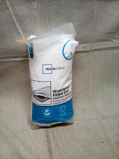 Mainstays Twin Waterproof Fitted EVA Mattress Protector