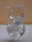 Fenton Glass Blue Heart Bear Paperweight