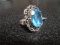 German Silver Blue Topaz Ring