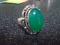 German Silver and Green Onyx Ring