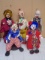Group of 5 Porcelain Clown Dolls w/ Stands