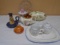 9 Pc. Group of China-Pottery-Glassware w/Teapot-Bowl and More