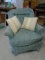 Upholstered Chair w/ 2 Accent Pillows