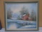 Beautiful Framed Barn Scene Oil Painting by Judson