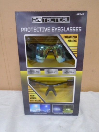2pc Set of HD Tactical Protective Eyeglasses (Polarized and Night Vision)