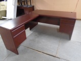 Beautiful 2 Pc. L-Shaped Office Desk w/4 Drawers