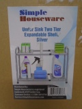 Under Sink Expandable 2 Tier Shelf