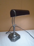 Brushed Stainless Steel Desk Lamp-Works Good