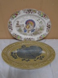 (2) Large Turkey Platters