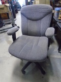 Gray Upholstered Rolling Office Chair