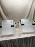 Pair of Plastic Storage Totes