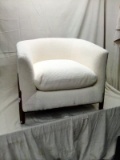 Sherpa Covered Round Back Accent Chair