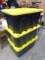 (3) Like New Muscle Rack 27 Gallon Storage Totes w/ Lids