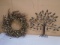Metal Art Tree Wall Décor and Wreath