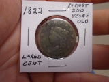 1822 Large Cent Piece