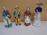 4 Pc. Group of Bisque and Porcelain Figurines
