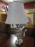 Like New Brushed Stainless Steel Table Lamp