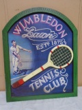 Wooden Wimbledon Tennis Sign