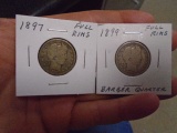 1897 and 1899 Barber Quarters