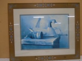 Large Framed Duck Decoy Print