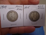1909 and 1915 Barber Quarters