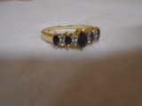 Ladies 14 K Sapphire and Diamond Ring