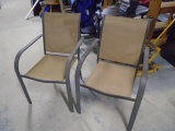 (2) Matching Outdoor Sling Patio Chairs