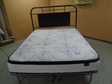 Beautiful Brand New Queen Size Bed Complete w/Iron Headboard and Ashley Hybrid Mattress w/Paperwork