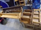 Group of 4 Wooden Wall Shelves