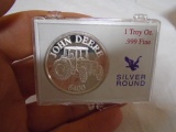John Deere 6400 1oz Fine Silver Round